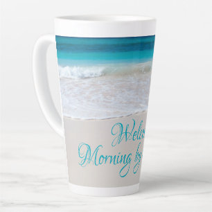 Caneca De Café Latte Praia Costeira Dizendo Tall Latte Mug