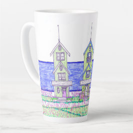Caneca De Café Latte Praia Cottage Trio Latte Mug
