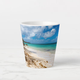 Caneca De Café Latte praia de Anse Canot em Marie-Galante