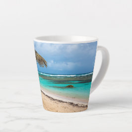 Caneca De Café Latte praia de Anse des Rochers