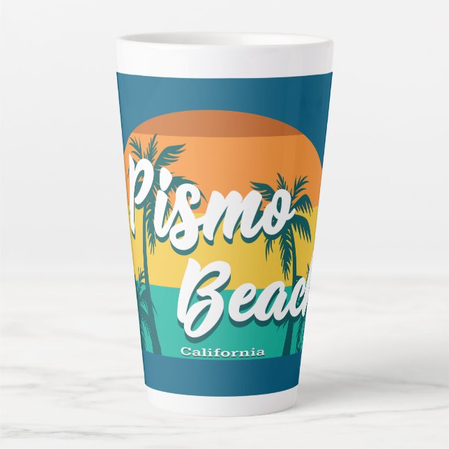 Caneca De Café Latte Praia de Pismo Califórnia (Frente)
