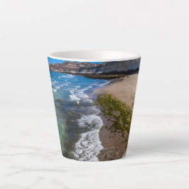 Caneca De Café Latte Praia em Puerto Piramides, Argentina