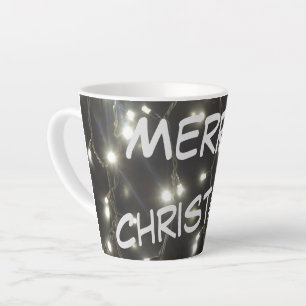 Caneca De Café Latte Prata com brilho acende latas de Natal