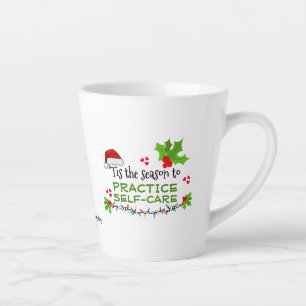 Caneca De Café Latte PRÁTICA DE Natal SAÚDE Mental POR CUIDADOS PRÓPRIO