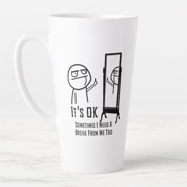 Caneca De Café Latte Precisa de uma Pausa (Esquerda)