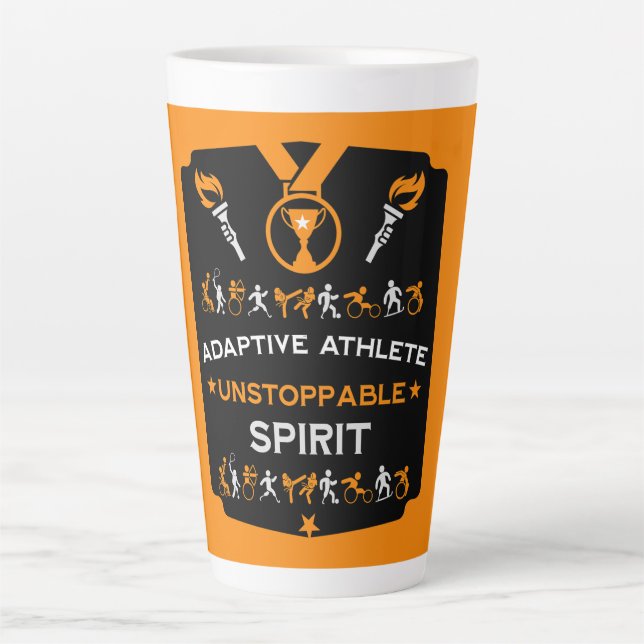 Caneca De Café Latte Presente Adaptive Disabled Sports (Frente)