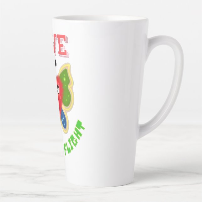 Caneca De Café Latte Presente Borboleta Coração Difuso Personalizado (Direita)