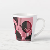 Presente com Design Geométrico Rosa e Preto Luxuos