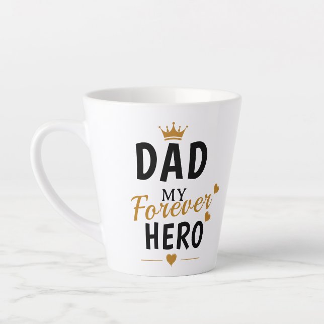 Caneca De Café Latte Presente com Nome Personalizado para o Pai  (Esquerda)