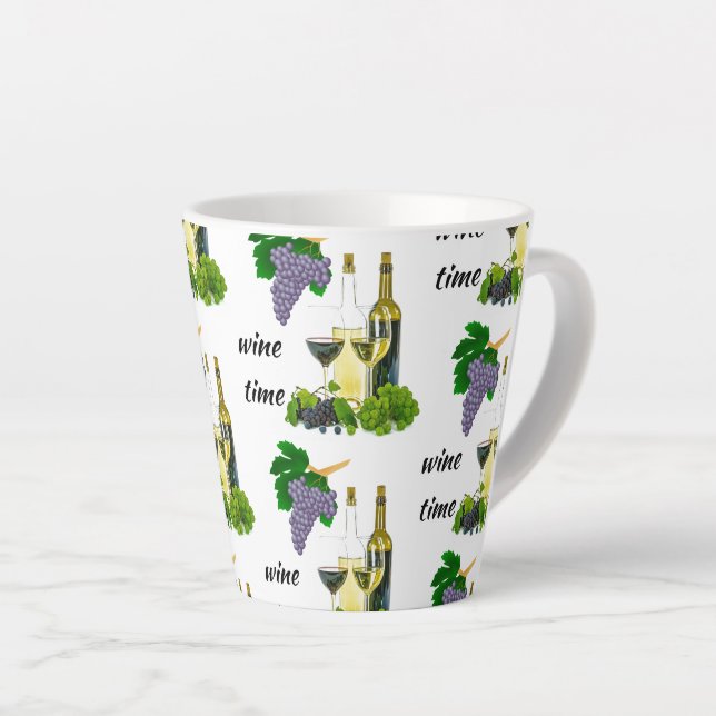 Caneca De Café Latte Presente de Aquecimento para Amantes de Vinho (Ângulo direito)