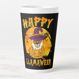 Caneca De Café Latte Presente de aranha Aranha-Bruxa de Llama Feliz