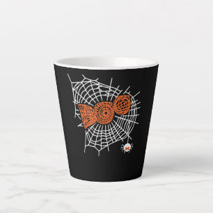 Caneca De Café Latte Presente de aranha   Boo Spider Web Para Mulher En