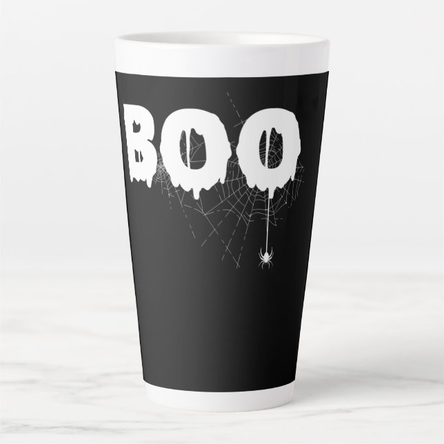Caneca De Café Latte Presente de aranha | Pequena aranha assustadora do (Frente)