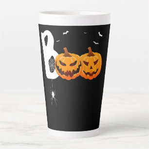 Caneca De Café Latte Presente de aranha Pumpkins Spider Halloween