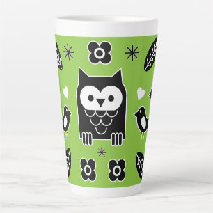 Caneca De Café Latte Presente de Arte Folclórica do Cavalo Nórdico