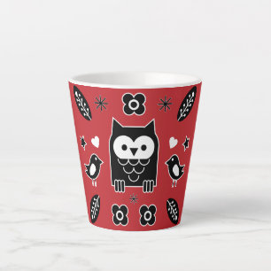 Caneca De Café Latte Presente De Arte Folclórica Sueca E Acabada