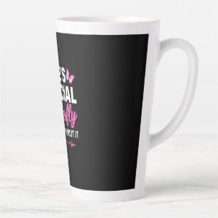 Caneca De Café Latte Presente de borboleta Ela É Uma Borboleta Social