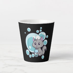 Caneca De Café Latte Presente de Chá de Bolha de Gato Boba Tea Cats