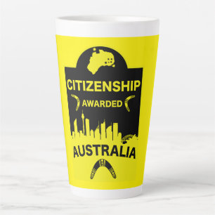 Caneca De Café Latte Presente de cidadania australiana