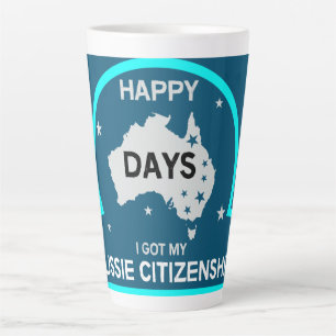 Caneca De Café Latte Presente de cidadania australiana Cidadania Auss