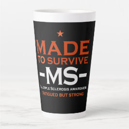Caneca De Café Latte Presente de Consciência de Sobrevivência com Escle