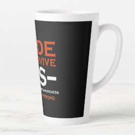 Caneca De Café Latte Presente de Consciência de Sobrevivência com Escle