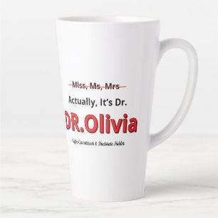 Caneca De Café Latte Presente de Doutorado Engraçado para Mãe PHD para