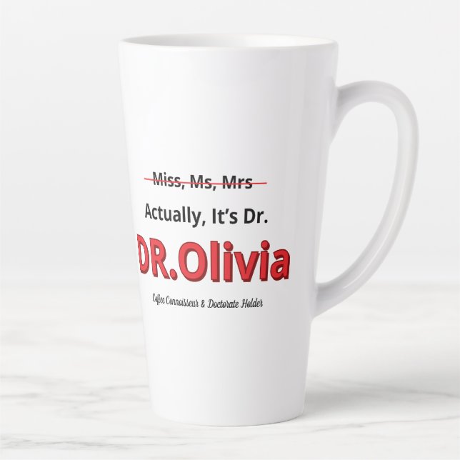 Caneca De Café Latte Presente de Doutorado Engraçado para Mãe PHD para  (Direita)