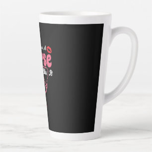 Caneca De Café Latte Presente de Enfermeira   Beijei Uma Enfermeira E G
