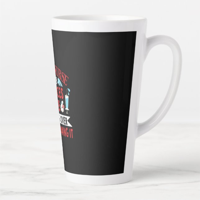Caneca De Café Latte Presente de Enfermeira | Enfermeiro Suas Escolhas (Direita)