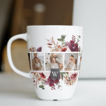Caneca De Café Latte Presente de Flores Coloridas da Família Trendy Col<br><div class="desc">Presente de Flores Coloridas da Família Trendy Collage</div>