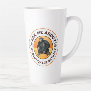 Caneca De Café Latte Presente de Humor da Evolução para Professor de Bi