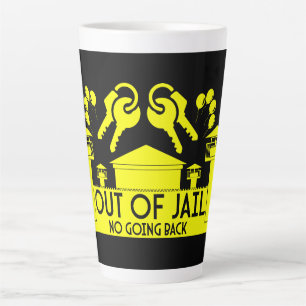 Caneca De Café Latte Presente de libertação fora da prisão