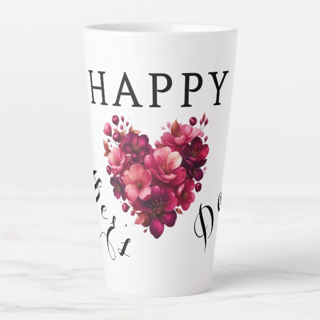 Caneca De Café Latte Presente de na moda no Dia do Pai Latte Mug (Frente)