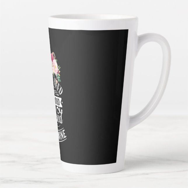 Caneca De Café Latte Presente de Natal | Bom Amigo E Um Pouco de Vinho (Direita)