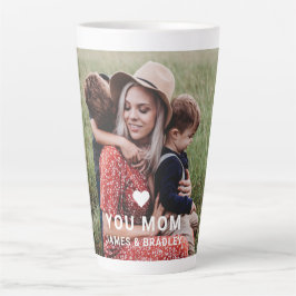 Caneca De Café Latte Presente do Dia das Mães com Foto Personalizada 'T