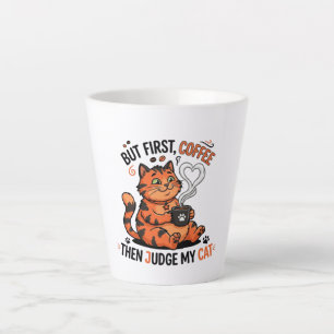 Caneca De Café Latte Presente engraçado para amante de café com cachorr