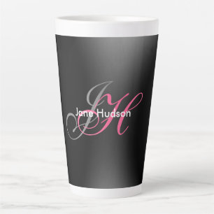 Caneca De Café Latte Presente especial simples simples para Cinza preta