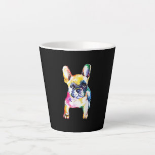 Caneca De Café Latte Presente Francês para Bulldog Original Watercolor