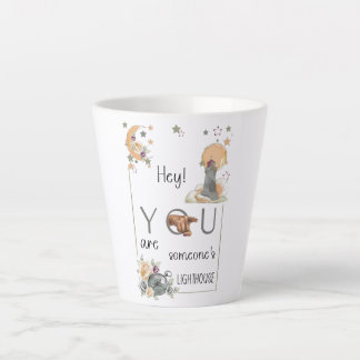 Caneca De Café Latte Presente Inspirador de Farol Lembrete Positivo