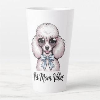 Caneca De Café Latte Presente Óculos de Sol Cachorro Poodle Vibes de Pe