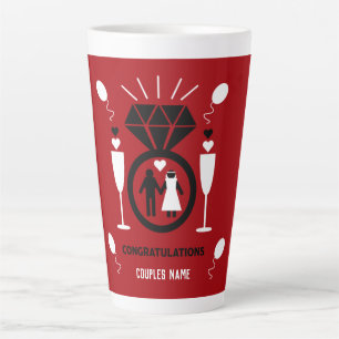 Caneca De Café Latte Presente Original de Felicitações de Noivado Diver
