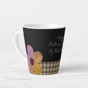 Caneca De Café Latte Presente Para a Mamãe, Feliz Dia das Mães, Arte Fl