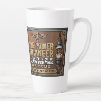 Caneca De Café Latte Presente para Engenheiros de Energia Elétrica