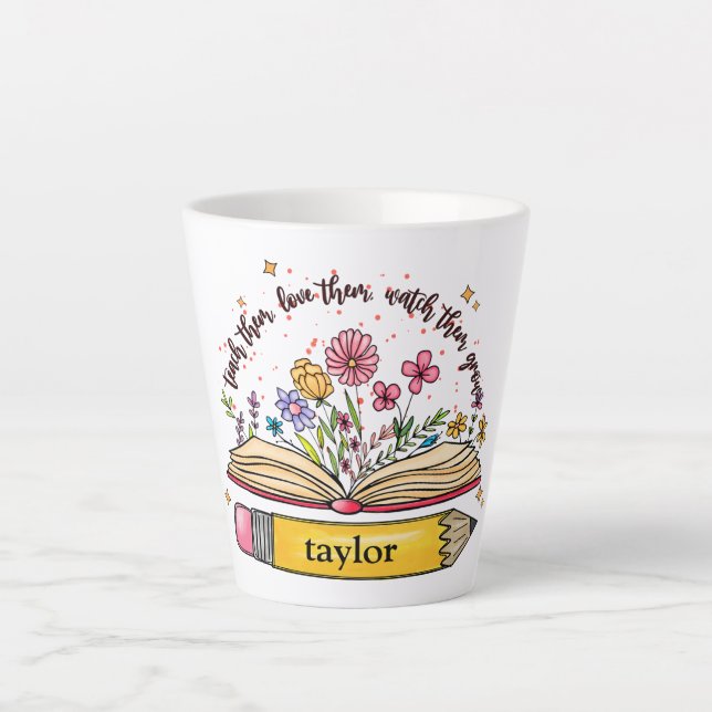 Caneca De Café Latte Presente para Professor (Frente)