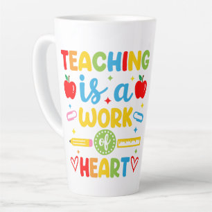 Caneca De Café Latte Presente para professor Ensinar É Um Trabalho Do C
