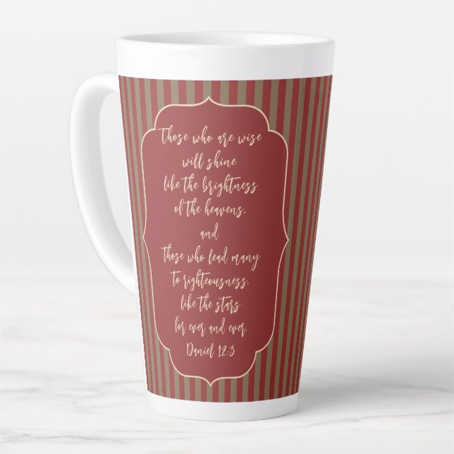 Caneca De Café Latte Presente Pastor Liderança Escritura Cruz (Ângulo esquerdo)