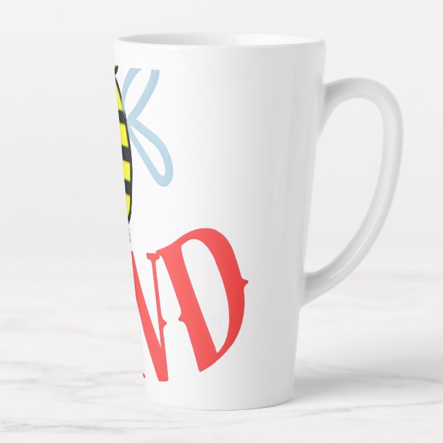 Caneca De Café Latte Presente Personalizado Abelha Gentil (Direita)