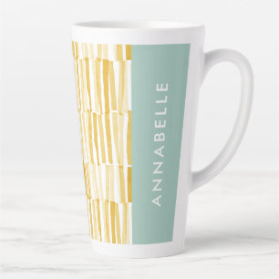 Caneca De Café Latte Presente personalizado com padrão abstrato modern