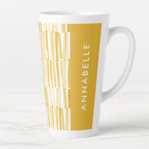 Caneca De Café Latte Presente personalizado com padrão abstrato moderno